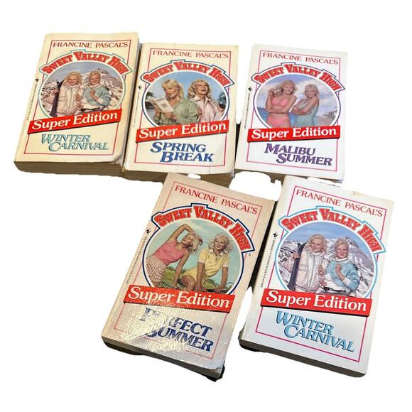 Partial Set Series Lot of 5 Sweet Valley High Super Editions Francine Pascal 80s - Picture 1 of 7